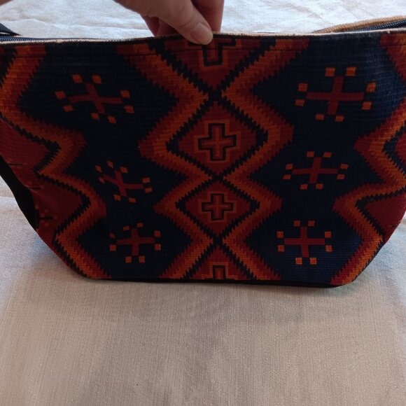 El Paso Saddlery cotton Crossbody Bag purse aztec south west western bucket bag - Picture 2 of 7